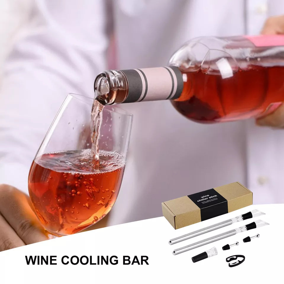Stainless Steel Wine Cooler Stick Set